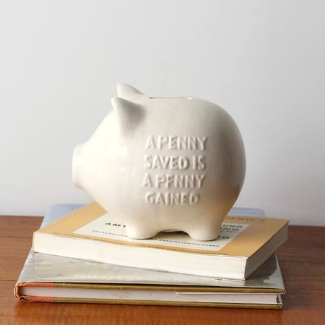 Piggy Bank｜ぼってりとしたヴィンテージの風合いのブタの貯金額