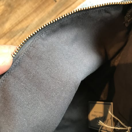 Horn please made / WOOL POUCH  GY / ヘリンボーンチェック / ウールポーチ / 化粧ポーチ