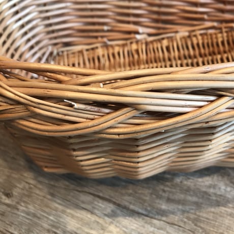 ワンハンドル バスケット / 天然素材 柳 / W40cm / キッチン収納 / 小物収納 / 玄関収納 / ランドリー収納