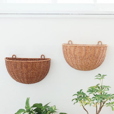 GARDEN BASKET / グリーンを飾るだけでなく、暮らしの中のディスプレイを楽しめるナチュラルウォールバスケット / natural , brown