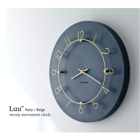 Luu sweep movement clock / 掛け時計 / BEIGE , NAVY
