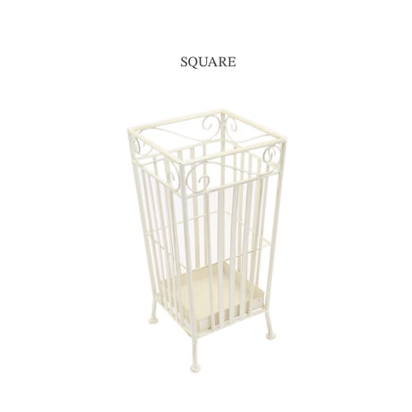 SALON DE  JARDIN / umbrella stand / 傘立て / アンティークホワイト /  アンブレラスタンド / round , square