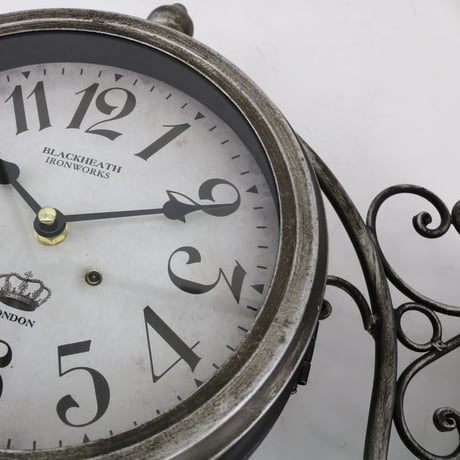 ウォールクロック  / 38402 両面時計 壁掛け時計 / アンティーク / ビンテージインテリア / ダブルフェイスクロック