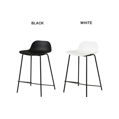 BAR STOOL 01 / シャープなデザインで美しいシルエットのバースツール / white , black