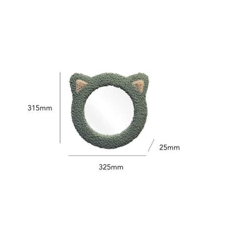 PUFFY ANIMAL MIRROR / teddy（くま）kitten（こねこ）bunny（うさぎ）/ 壁掛けミラー