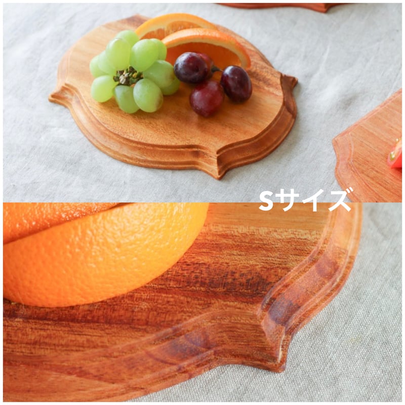 MAHOGANY PLATE / マボガニーウッドのアンティークデザインの木製 
