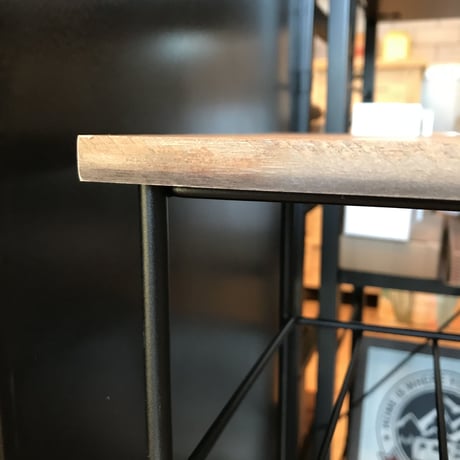 IRON×PINE WOOD RACK  BK / HIGH RACK / ラック / サイドテーブル / 収納棚 / 小物収納 サイズ : W28×D20×H60cm