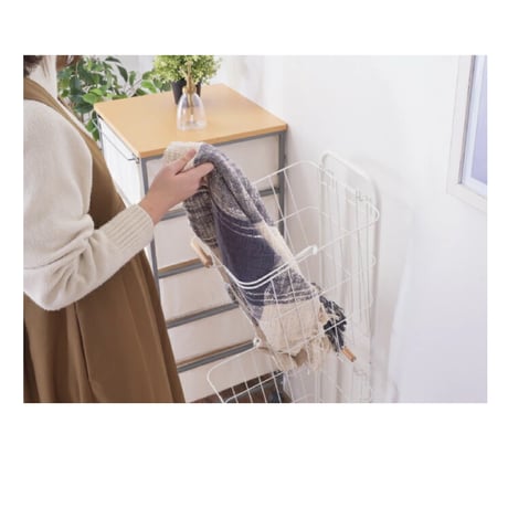 Laundry Basket 02 / シンプルで使いやすさにこだわったランドリーバスケット / ランドリー収納 / バスケット収納 / white , black