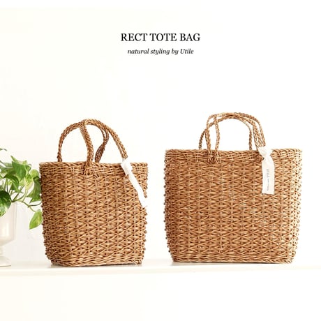 RECT TOTE BAG / 可愛らしさと使いやすさを兼ね備えたデイリーに活躍するトートバッグ / Sサイズ Lサイズ