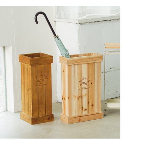 slim umbrella stand / 傘立て / アンブレラスタンド / NATURAL , BROWN / WOOD / サイズ : W27×D11×H44cm