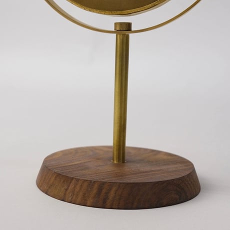 BRASS 'N' WOOD DESKTOP MIRROR / 真鍮と天然木の洗練されたスタンドミラー / Sサイズ , Lサイズ