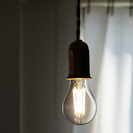 真鍮ペンダント / ブラス灯具（コード長 60cm）+ LED電球 （一般型LED電球E26 100W相当） AXCIS  ※電球付属 裸電球