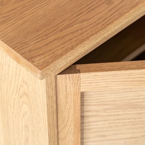 サイドボード / オーク材 / アイアン / ガラス キッチンキャビネット