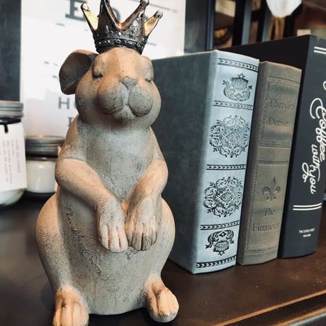 BOOK END / CROWN RABBIT /  アートワーク ブックエンド / 本立て  H18.5cm