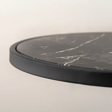 ROUND SIDE TABLE "stone" / GRAY , BLACK  / スタイリッシュで静けさを纏うラウンドテーブル / サイズ : W42xD42xH55cm
