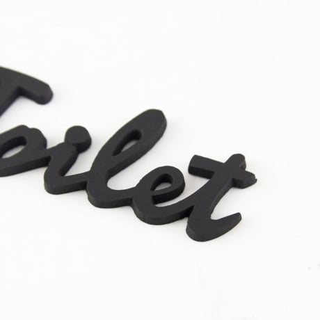 toilet " SIGN / IRON , BRASS / 文字 トイレサイン / サインプレート / 真鍮