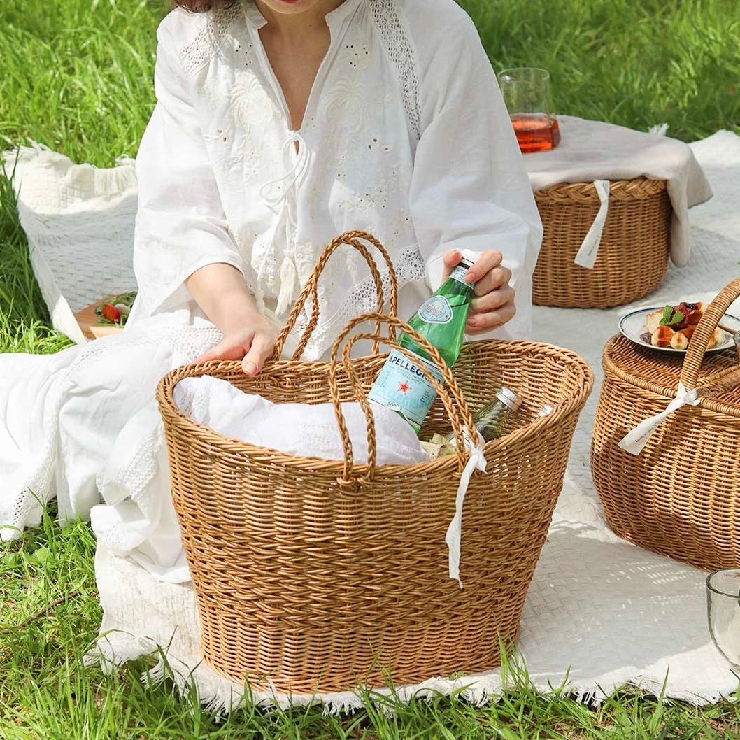 Marché Basket / ナチュラルな風合いとかわいいかたちたっぷりと入る大