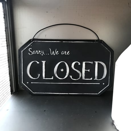 OPEN / CLOSED SIGN STAND / 2種 OPEN/CLOSED プレート付き / ブラックボードスタンド  ※掛けチェーンなし
