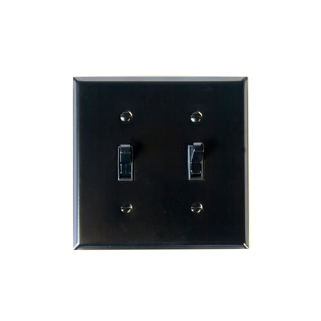 American switch plate BLACK / ブラックのスチールプレートは大人っぽくてモダンな雰囲気 / 片切りスイッチ PSE取得済み