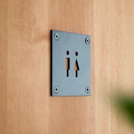 toilet " SIGN PLATE / Lサイズ / stainless , iron , brass / スタイリッシュ / シンプル / サインプレート