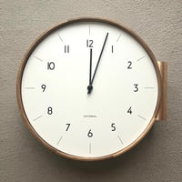 Aarno / 両面時計 壁時計 柱時計 / ウォールクロック / ナチュラル 北欧 モノトーン シンプル / リビング ダイニング 寝室 / インテリア / カフェ