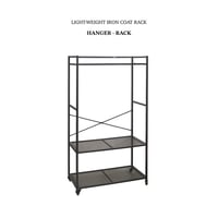 LIGHT-WEIGHT IRON COAT RACK / ハンガーラック /オープンシェルフ / SIZE：約W900×D440×H1600mm