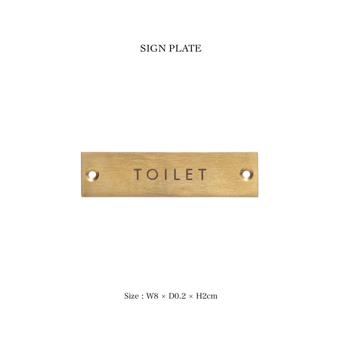 SIGN PLATE / toilet / サインプレート アンティークゴールド | LIST