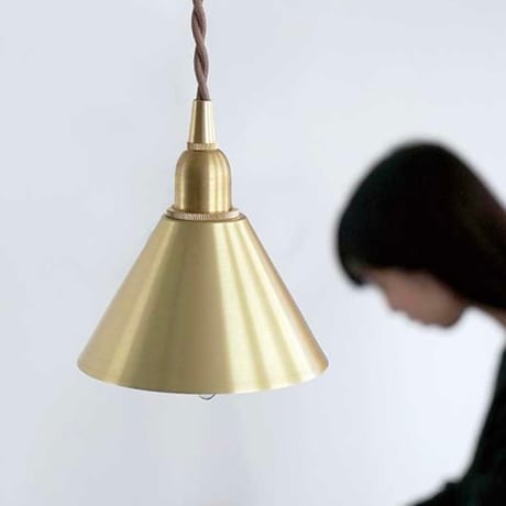 BRASS PENDANT 02 / ブラスシェード + ペンダントライト灯具 60cmセット / E17 / ダイニング照明 リビング照明 キッチン照明 / シンプル モダン