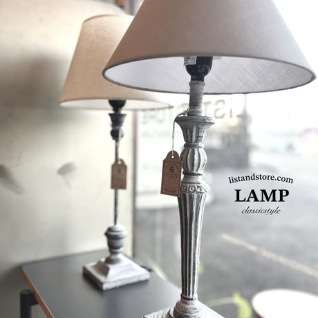 造形のラインが美しい高さ53cmのテーブルランプ / メタルグレー  / ブロカント / アンティーク / TABLE LANP / ソファサイド ベッドサイド ランプ  / LIST24448004