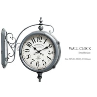 ウォールクロック 1887 / GY  両面時計 壁掛け時計 / アンティーク / ビンテージインテリア / ダブルフェイスクロック