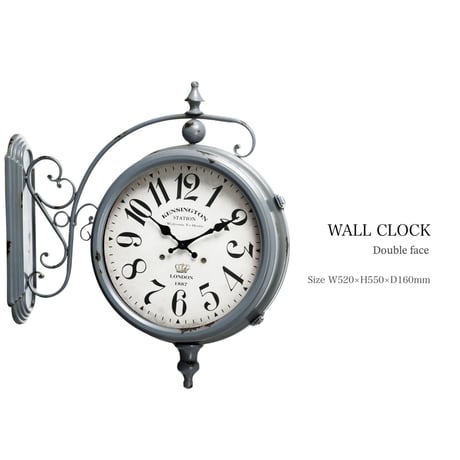 ローラアシュレイ 壁掛け時計 グレー 35cm Laura Ashley(ローラ