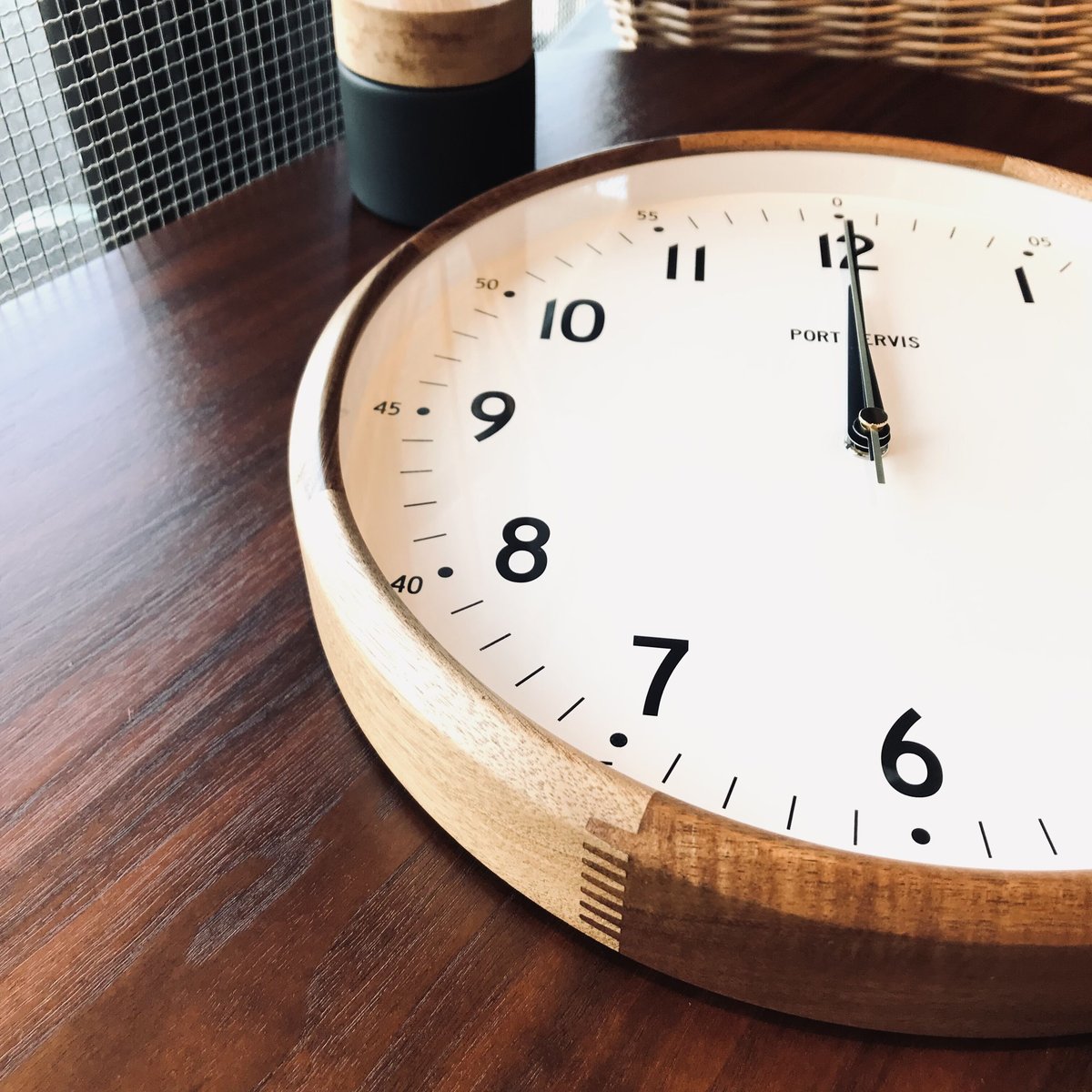 WOOD CLOCK 掛け時計 / 電波時計 / GERMAN / φ300xD55mm /