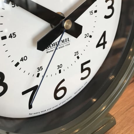 BOHUMIL CLOCK /  置時計 掛け時計 / KH , BK / ウォールクロック / スイープムーブメント / スタンド取り外し可能 DULTON