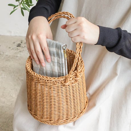 UTILE ROUND BAG / ユティル ナイール ラウンドバッグ / ナチュラル