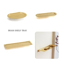 BRASS SHELF TRAY / 真鍮素材のシェルフトレイ / ラウンド , オーバル , ロング / 壁面収納 / ウォールシェルフ