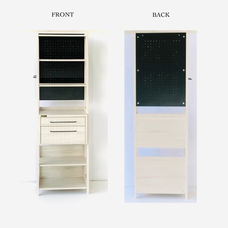 kitchen Rack 60 / 清潔感のあるスリムな収納ラック / WHITE WOOD / サイズ : W60xD40xH180cm