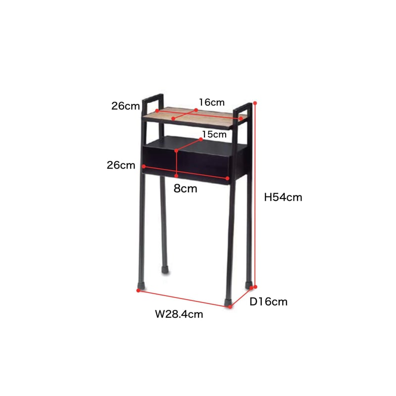 IRON × WOOD SIDE TABLE / シンプルでスタイリッシュなサイドテーブル /