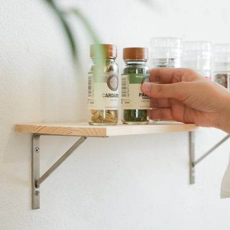 STAINLESS bracket"shelf / シンプルでスタイリッシュな棚受けブラケットSサイズ , Lサイズ / ステンレス素材