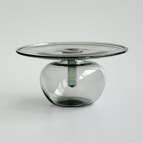 GRASS VASE INCENSE 'N' FLOWER / インセンスホルダーとフラワーベース。ふたつの役割を持つアイテムガラスベース / Clear , Green , Gray , Umber