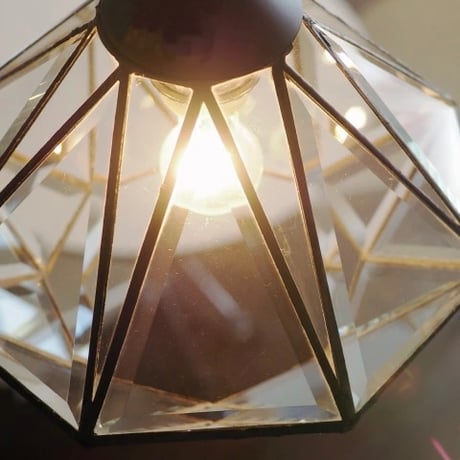 GRASS PENDANT LIGHT /  奥行きのある光の反射がエレガントな趣を放つガラス照明 / E17 LED電球