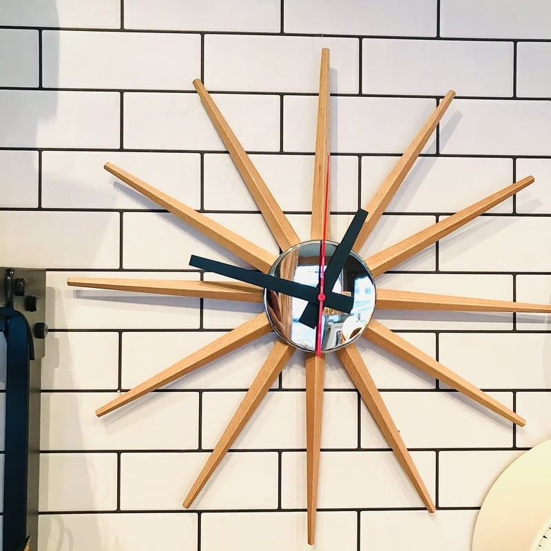 Atras 2-clock / 掛け時計 / 北欧スタイル / WHITE , NATURAL