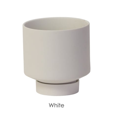Manon / セラミックのドライな質感と淡い色合いのシンプルな植木鉢 / White , Copper Rose / 観葉植物 プランター / 鉢 / シンプルモダン / ナチュラルインテリア