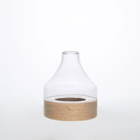FLOWER VASE : DIFFUSER BOTTLE / 木とリューズガラスを組み合わせたフラワーベーステーパー