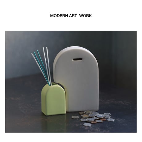 MODERN ART WORK / COIN BANK & FLOWER VASE / 機能が融合された 美しさに魅せられる陶器 / 貯金箱 花瓶