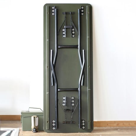 FOLDING MIL WORKTABLE / GRAY , OLIVE / フォールディング ミル ワークテーブル /  折り畳みテーブル / インダストリアルインテリア / サイドテーブル