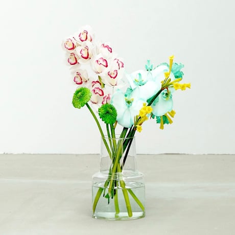 REUSE GLASS フラワーベース ロケート / 口が広くて活けやすいフラワーベース / Sサイズ , Lサイズ / shesay