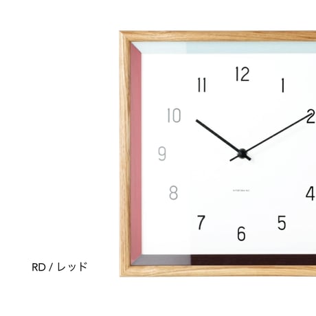 Farve sweepmovement clock / 豊かな色彩が織りなすアートパネルのようなウォールクロック / BLUE , RED