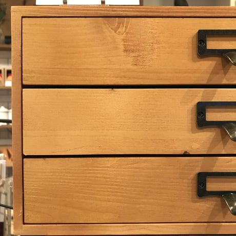WOOD CHEST A4  / ウッド3段引出し / W36xD26.5xH19cm  / A4レターケース ウッド