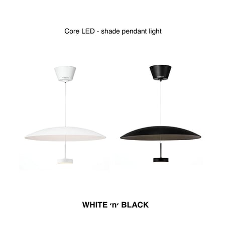 Core LED - shade pendant light / LED内蔵型 / WHITE , BLACK / ペンダントライト / ARTWORK STUDIO