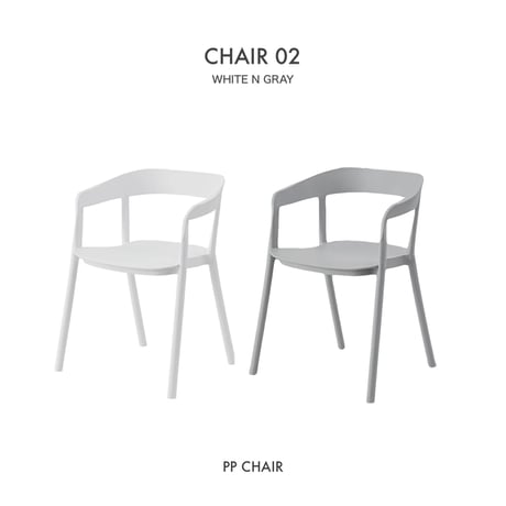 CHAIR02 / デザインと快適性を融合したスタッキングチェア / ダイニングチェア / ホテルライク / 北欧ナチュラル / 韓国インテリア / ポリプロピレン製